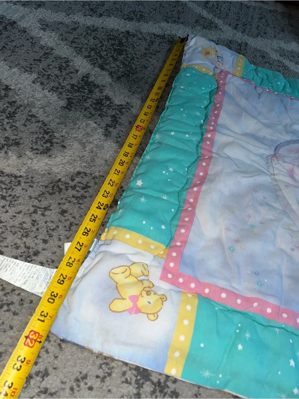 Vintage Riegel Teddy Beddy Bear quilt blanket comforter 80’s moon boat lamb bun